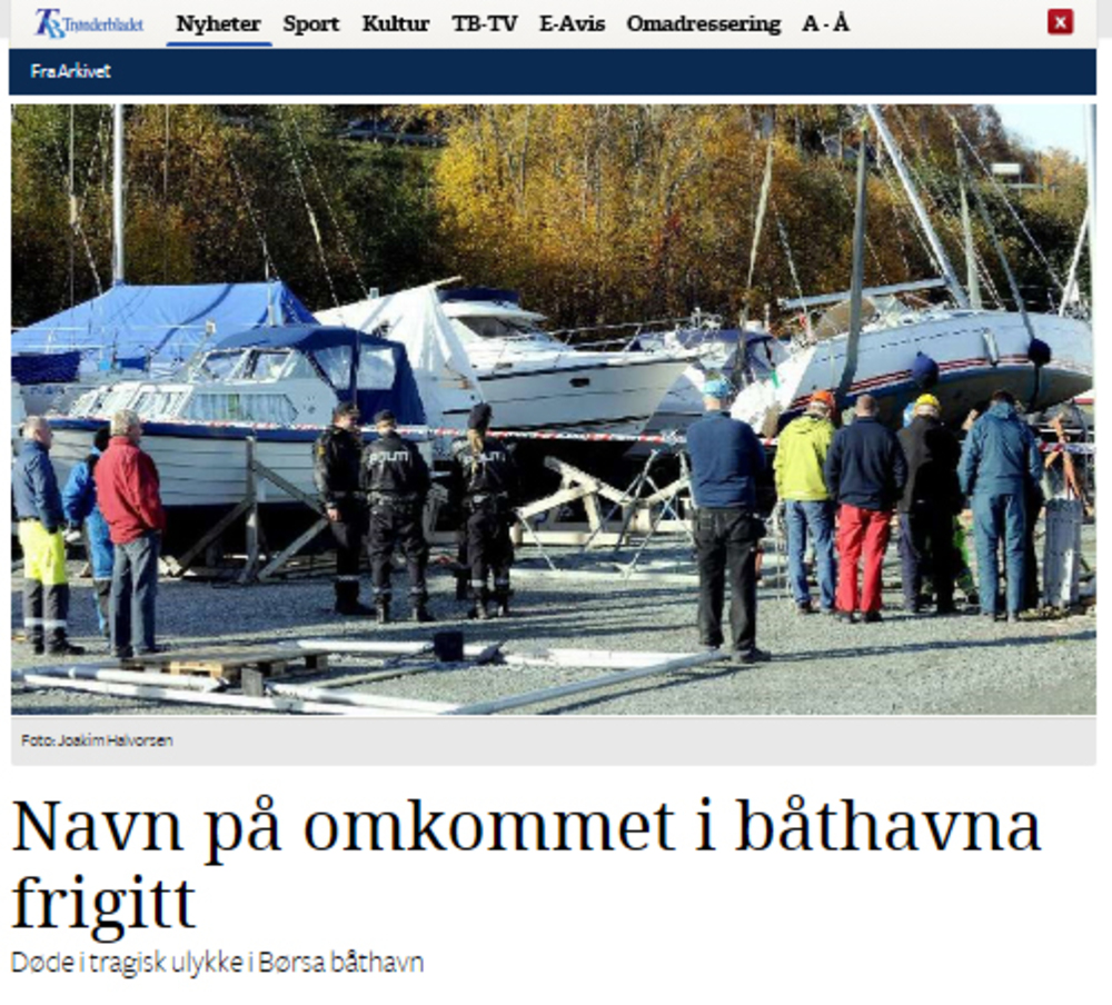 Dødsulykke i Børsa Båthvan 118796